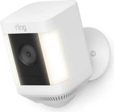Produktbild von Ring Spotlight Cam Plus Battery - IP-Sicherheitskamera - Outdoor - Kabellos - Decke/Wand - Weiß - Box