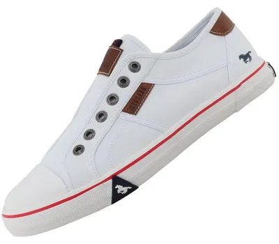 Image de Mustang Herren Canvas Sneaker Weiß
