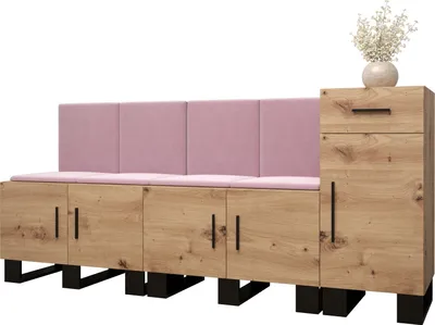 Produktbild von Garderobe ARTIN Set 17 mit gepolsterten Paneelen Industrial Design