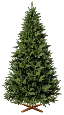 Produktbild von FairyTrees Weihnachtsbaum künstlich 180 cm Nordmanntanne Exklusiv 100% PE Künstlicher Tannenbaum, Naturgetreu, inkl. Holzständer, EU, 100% PE, Spritzguss, Christmas Tree, dichte Zweige, FT06