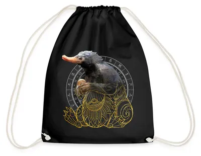 Produktbild von Spreadshirt Phantastische Tierwesen Niffler Turnbeutel, One size, Schwarz