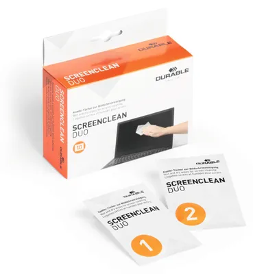 Zdjęcie produktu dla DURABLE Zestaw do czyszczenia ekranu SCREENCLEAN® DUO, Bia?y, 572102, 10 szt.