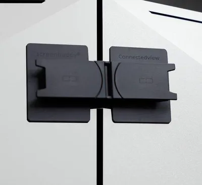 Produktbild von Famanu Monitorverbindung Set aus 2 magnetischen Haltern - für alle Computerbildschirme