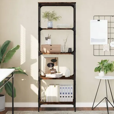 Productafbeelding van Maison Exclusive - Boekenkast met 5 planken, gerookt eikenhout, 59x35x171 cm, houtvezel