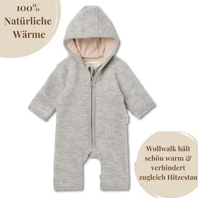 Produktbild von Woll-Overall als Schneeanzug, mitwachsend, temperaturausgleichend, wasserabweisend