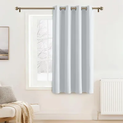 Produktbild von Verdunklungsvorhang Kurz Ösen Grau-Weiß 90 x 132 cm