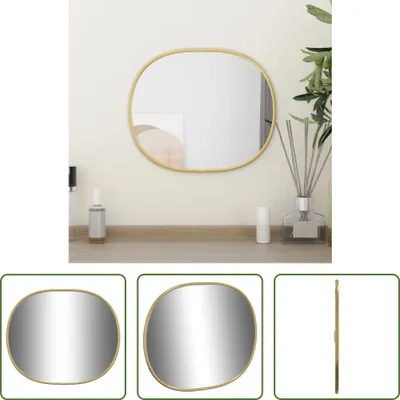 Productafbeelding van De Living Store wandspiegel, goudkleurig, 30x25 cm