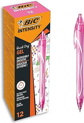 Productafbeelding van BIC gelpen, snel drogend, 0,7 mm, roze (12 stuks)