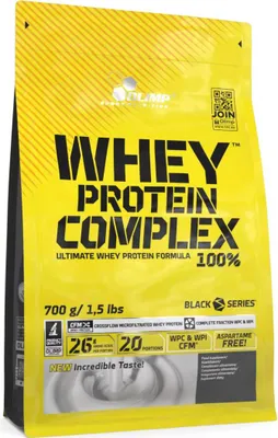 Zdjęcie produktu dla Olimp Whey Protein Complex 100% 0,7kg biaa czekolada o smaku malinowym