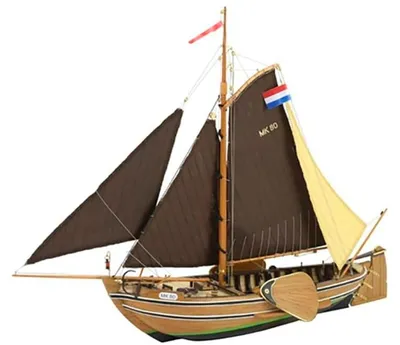 Schiffsmodellbausatz Botter, Maßstab 1:35, 475 mm, Holz