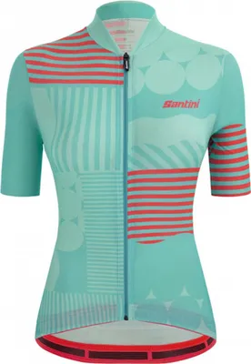 Image de Maillot de cyclisme à manches courtes Santini - GIADA OPTIC LADY - Bleu/Rose XL