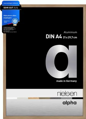 Produktbild von nielsen Aluminium Bilderrahmen Alpha, 21x29,7 cm (A4), Eiche