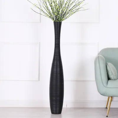 Produktbild von Leewadee Bodenvase 105 cm - Hohe Polyresin Deko für Pampasgras