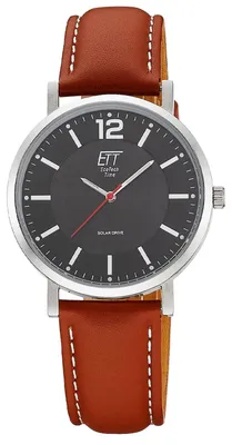 ETT Eco Tech Time EGS-12159-21L Solaruhr für Herren mit Lederband Braun/Schwarz 1