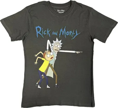 Image de Rick And Morty - T-shirt "Grab And Point" pour homme/femme unie RO15132 (S) (Anthracite)