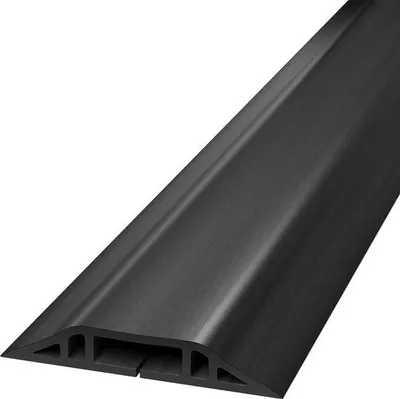 Immagine prodotto di Portacavi da 2 metri - Per 3 cavi - In PVC flessibile - Resistente al calpestio - Antiscivolo - Nero