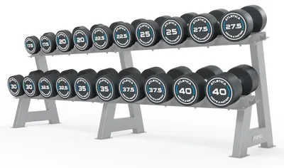 Produktbild von ATLETICA Rundhanteln PRO | Set 5 - All-In High mit Ablage | 17.5 - 40kg