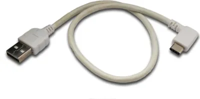 Produktbild von SYSTEM-S USB 3.1 Kabel 20 cm Typ C Stecker zu 2.0 A Stecker links rechts gewinkelt