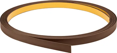 A roll of brown PVC edging with adhesive backing.