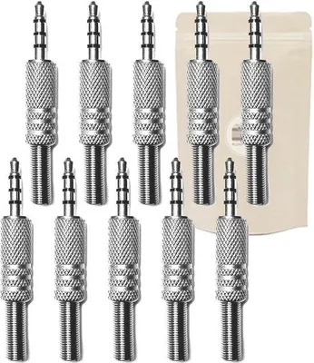 Productafbeelding van 10 Mini-Jackstekkers 3,5 mm Mannelijk TRRS Stereo voor Microfoons - Voor Solderen