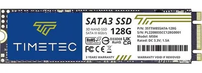 Image de SSD M.2 2280 de 128 Go pour PC et ordinateur portable - Vitesse de lecture de 550 Mo/s - Disque dur interne