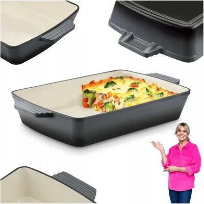 Produktbild von Konighoffer Grau Emaillierter Gusseisen-Bräter für Induktion 39x23cm