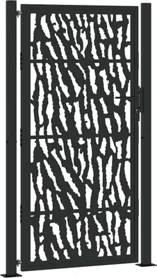 Immagine prodotto di Cancello da giardino nero 100x175 cm in acciaio con design a traliccio