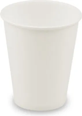 Produktbild von 400x Automatenbecher Heißgetränke to go Pappbecher weiß 150 ml Ø 70 mm