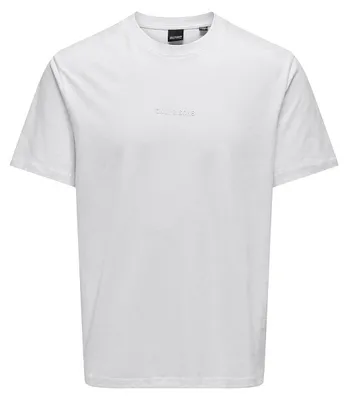 Produktbild von ONLY & SONS Weiches Jersey T-Shirt Rundhals Gummidruck Komfort Größe: L