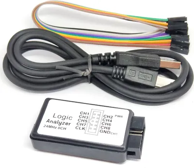 Zdjęcie produktu dla Analizator logiczny USB 24M 8CH Narzędzie do debugowania mikrokontrolerów ARM FPGA 24MHz, 16MHz, 12MHz, 8MHz, 4MHz, 2MHz