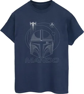 Produktbild von Star Wars - "The Mandalorian" T-Shirt für Damen BI45928 (3XL) (Marineblau)