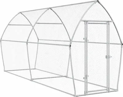 Immagine prodotto di vidaXL Gabbia per polli argento 400x105x182 cm Acciaio zincato