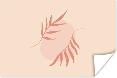 Produktbild von MuchoWow® Poster Illustration von zwei abstrakten Zweigen 120x80 cm - Bilder