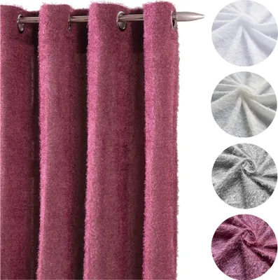 Obrázek produktu pro Heimtexland ® Eyelet šátek dekorativní závěs poloprůhledné nadýchané šifonové nitě VxŠ 245x140 závěs typ892 berry