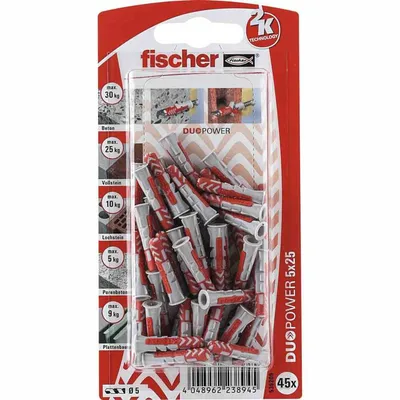 Produktbild von Fischer Dübel Duopower 5.0 x 25 mm - 45 Stück