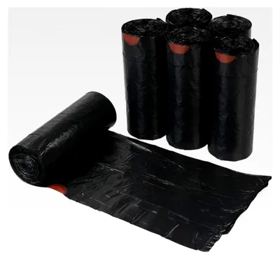 Produktbild von Müllsäcke mit Kordelzug, schwarz, 40 L, 210 Stück