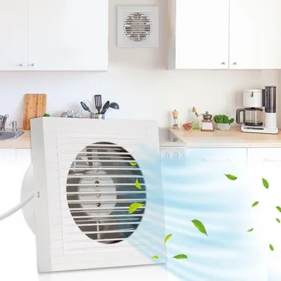 Image de Petit ventilateur de salle de bains blanc de 4 pouces