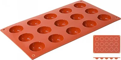 Produktbild von Halbkugelform, Backmatte, aus Silikon, verschiedene Größen wählbar : 4 cm Variante: 4 cm