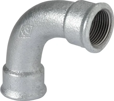 Obrázok produktu pre Temperguss Bogen Nr. 2 verzinkt, lang, 90 Grad, I/I 1"