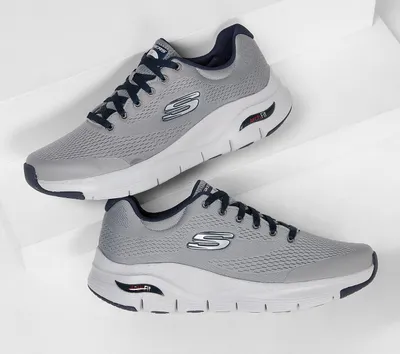 Immagine prodotto di Skechers scarpe da uomo stringate Sporty suola in gomma grigio