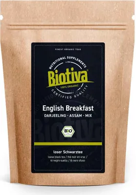 Produktbild von Biotiva English Breakfast GFBOP Schwarztee 250g aus biologischem Anbau