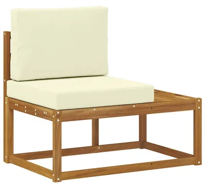 Image de vidaXL Canapé d'extérieur Naturel 91 x 63 x 73 cm Bois massif d'acacia