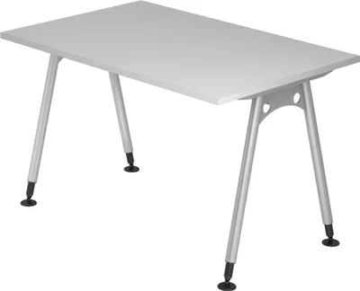 Produktbild von bümö Schreibtisch Serie-A - Größe:  120 x 80 cm, Nachbildung: Grau