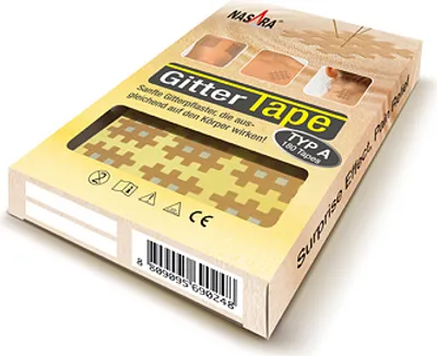 Produktbild von Nasara Gitter Tape Type A 2,2x2,7 cm 20x9 Pflaster 1X180 St