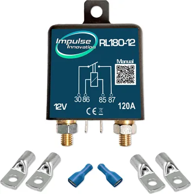 Produktbild von Trennrelaisset | RL180-12 START | 12V 120A | 25mm² Verbinder