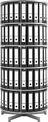 Produktbild von Ordnerdrehsäule Depotfile 80 5 Etagen weiß.