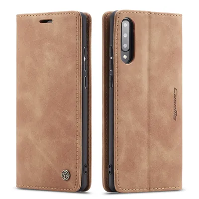 Produktbild von Galaxy A70s Hülle, Retro Kunstledertasche, Kartenfächer, Standfunktion Schutzhülle für Samsung Galaxy A70 / A70S Braun