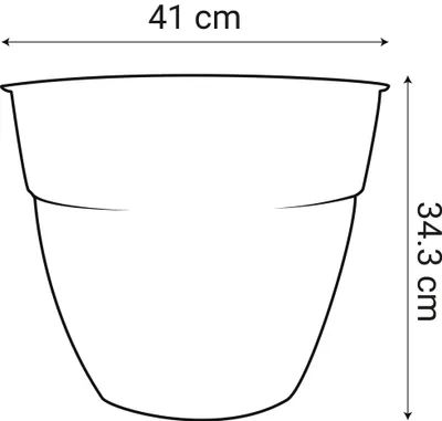 Obrázok produktu pre Kvetináč Ø 40 cm - Objem 28,3 l - Vavrínová zelená