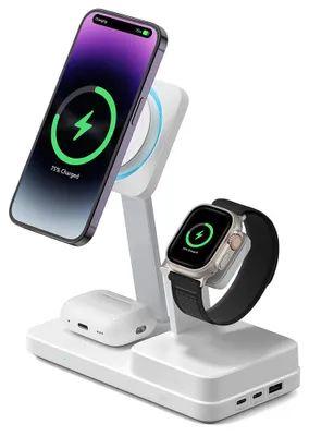 Zdjęcie produktu dla ESR 6w1 (6E007) iPhone MagSafe, AirPods, Apple Watch, 100 W - Biała