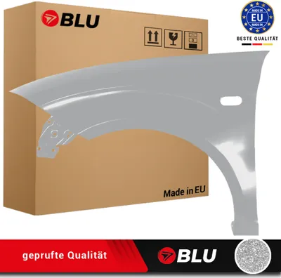Zdjęcie produktu dla BLU Błotnik pasujący do Seat Altea 5P1/5P5 LS7Y Lewy Srebrny Grau Luna | 2004-2015 | Przedni Przód | Lakierowany | Gotowy do montażu | Stal